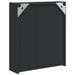 Armoire de salle de bain à miroir avec LED noir 45x13x52 cm - Photo n°8