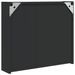 Armoire de salle de bain à miroir avec LED noir 60x13x52 cm - Photo n°8