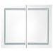 Armoire de salle de bain à miroir LED 80x12,2x68 cm - Photo n°3