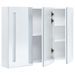 Armoire de salle de bain à miroir LED 89x14x62 cm - Photo n°5