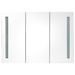 Armoire de salle de bain à miroir LED 89x14x62cm Blanc brillant - Photo n°3
