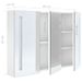 Armoire de salle de bain à miroir LED 89x14x62cm Blanc brillant - Photo n°8