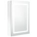 Armoire de salle de bain à miroir LED Blanc brillant 50x13x70cm - Photo n°1