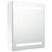 Armoire de salle de bain à miroir LED Blanc brillant 50x14x60cm - Photo n°1