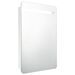 Armoire de salle de bain à miroir LED Blanc brillant 60x11x80cm - Photo n°3