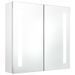 Armoire de salle de bain à miroir LED Blanc brillant 62x14x60cm - Photo n°1