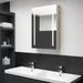 Armoire de salle de bain à miroir LED Blanc et chêne 50x13x70cm - Photo n°2