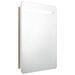 Armoire de salle de bain à miroir LED Blanc et chêne 60x11x80cm - Photo n°1
