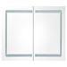 Armoire de salle de bain à miroir LED Blanc et chêne 80x12x68cm - Photo n°4