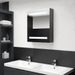 Armoire de salle de bain à miroir LED Gris 50x14x60 cm - Photo n°2