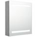 Armoire de salle de bain à miroir LED Gris béton 50x14x60 cm - Photo n°1