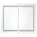 Armoire de salle de bain à miroir LED Gris béton 80x12x68 cm - Photo n°4