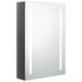 Armoire de salle de bain à miroir LED Gris brillant 50x13x70 cm - Photo n°1
