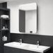 Armoire de salle de bain à miroir LED Noir 60x11x80 cm - Photo n°2