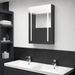 Armoire de salle de bain à miroir LED Noir brillant 50x13x70 cm 2 - Photo n°2