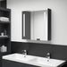 Armoire de salle de bain à miroir LED Noir brillant 62x14x60 cm - Photo n°2