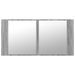 Armoire de salle de bain à miroir LED sonoma gris 90x12x45 cm - Photo n°7