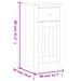 Armoire de salle de bain BERG blanc 40x34x80 cm pin massif - Photo n°8