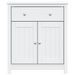 Armoire de salle de bain BERG blanc 69,5x34x80 cm pin massif - Photo n°3