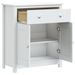 Armoire de salle de bain BERG blanc 69,5x34x80 cm pin massif - Photo n°4