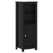 Armoire de salle de bain BERG noir 40x34x110 cm pin massif - Photo n°1