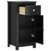 Armoire de salle de bain BERG noir 40x34x80 cm pin massif - Photo n°4