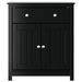 Armoire de salle de bain BERG noir 69,5x34x80 cm pin massif - Photo n°3