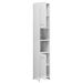 Armoire de salle de bain Blanc brillant 30x30x183,5cm - Photo n°6