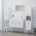 Armoire de salle de bain Blanc brillant 30x30x80 cm - Photo n°5