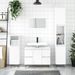 Armoire de salle de bain blanc brillant 80x33x60 cm - Photo n°1