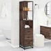 Armoire de salle de bain chêne marron 35x37,5x166 cm - Photo n°4