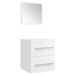 Armoire de salle de bain et miroir Blanc brillant 41x38,5x48 cm - Photo n°1