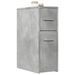 Armoire de salle de bain étroite avec roulettes gris béton - Photo n°1