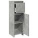 Armoire de salle de bain Gris béton 30x30x95 cm - Photo n°8