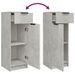 Armoire de salle de bain Gris béton 32x34x90 cm - Photo n°9