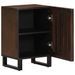 Armoire de salle de bain marron 38x34x58cm bois massif manguier - Photo n°5