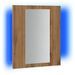 Armoire de salle de bain miroir LED chêne artisanal 40x12x45 cm - Photo n°3