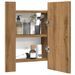 Armoire de salle de bain miroir LED chêne artisanal 40x12x45 cm - Photo n°5