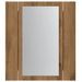 Armoire de salle de bain miroir LED chêne artisanal 40x12x45 cm - Photo n°7