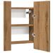 Armoire de salle de bain miroir LED chêne artisanal 40x12x45 cm - Photo n°8