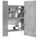 Armoire de salle de bain miroir LED gris béton bois ingénierie - Photo n°5