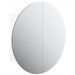 Armoire de salle de bain miroir rond et LED Blanc 40x40x17,5 cm - Photo n°2