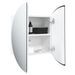 Armoire de salle de bain miroir rond et LED Blanc 40x40x17,5 cm - Photo n°5