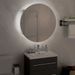 Armoire de salle de bain miroir rond et LED Blanc 47x47x17,5 cm - Photo n°3