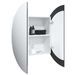 Armoire de salle de bain miroir rond et LED Blanc 54x54x17,5 cm - Photo n°5