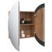 Armoire de salle de bain miroir rond et LED Chêne 54x54x17,5 cm - Photo n°5