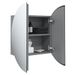 Armoire de salle de bain miroir rond et LED Gris 47x47x17,5 cm - Photo n°5