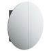 Armoire de salle de bain miroir rond et LED Noir 54x54x17,5 cm - Photo n°2