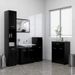 Armoire de salle de bain Noir 60x33x80 cm - Photo n°5