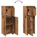 Armoire de salle de bain vieux bois 30x30x95 cm bois ingénierie - Photo n°8